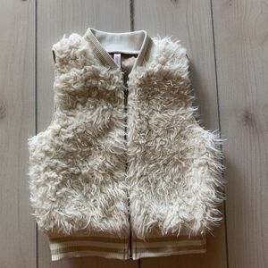 girls m xhilaration white sherpa faux fur vest